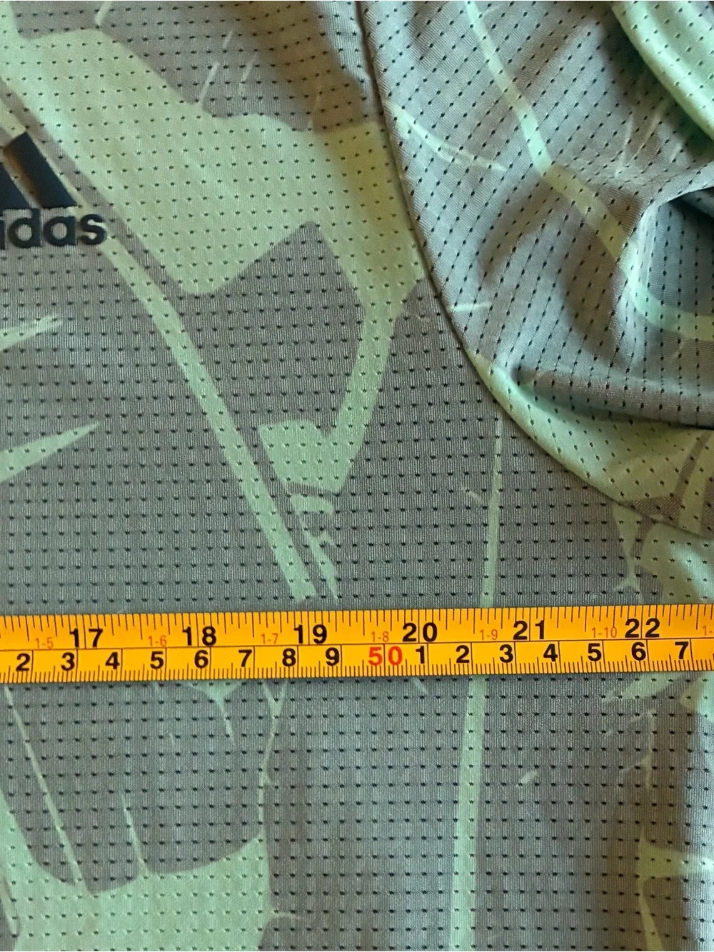 adidas Men’s Light Green Tropical Leaf Polo